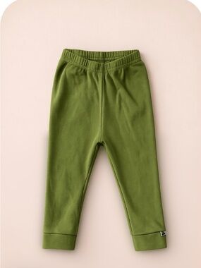 Little & Lively Olive Green Baby Leggings / Bamboo kids clothing